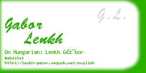 gabor lenkh business card